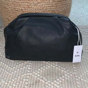 Ela x Sasha Black Leather Bag